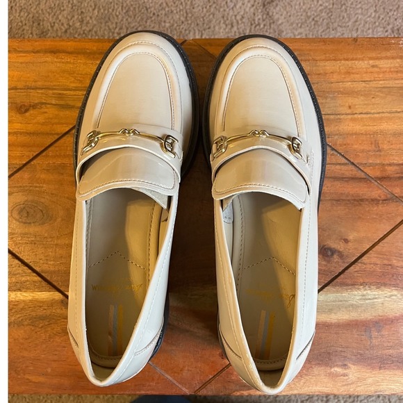 Sam Edelman Tully Lug Sole Loafers Chai Latte Patent Leather Women 5.5  NWB - Picture 9 of 13